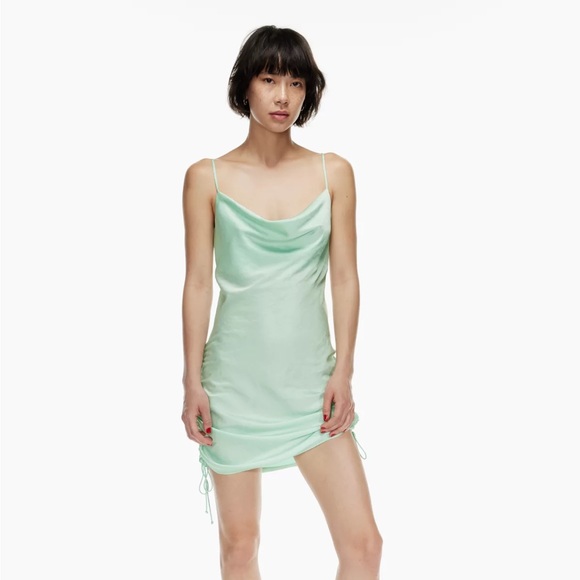 Wilfred Silk Mini Dress - (One in Green, One in Salmon) - Picture 1 of 8